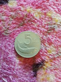 Moneta 5 Lire 1953 rara collezione 