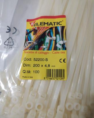 Fascette con occhiello 52200-S 200 x 4,8 mm