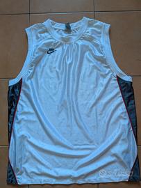 canotta smanicato uomo Nike XL bianca grigio 
