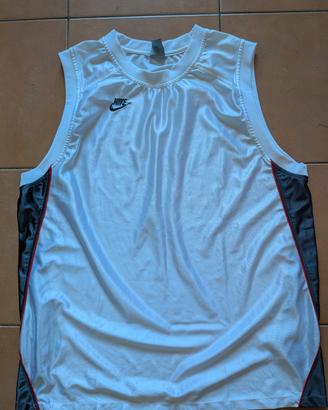 canotta smanicato uomo Nike XL bianca grigio 