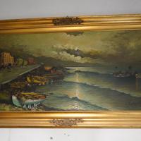 Dipinto olio su tela firmato – Marina notturna