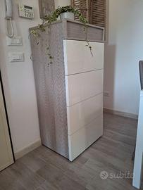 Settimino bianco lucido / legno