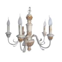 Lampadario avorio oro 5 luci Firenze Ideal Lux