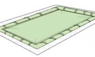 Copertura invernale per piscina rettangolare 3x6