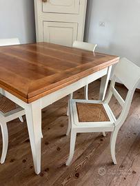 TAVOLO NOCE  con 4 SEDIE