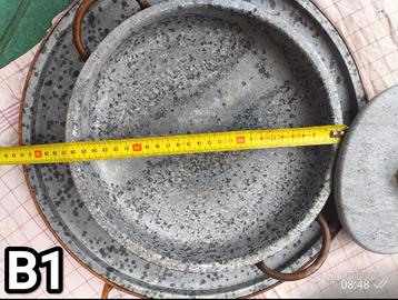 pentola bassa in pietra ollare mai utilizzata