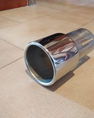 Terminale codino di scarico tondo acciaio inox 147