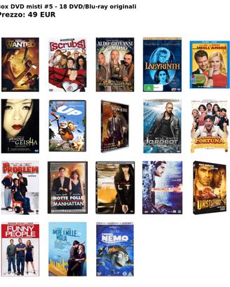 Box DVD misti #5 - 18 DVD/Blu-ray originali