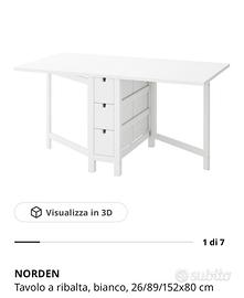 Tavolo pieghevole norden ikea