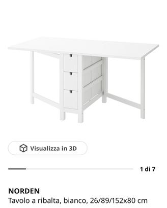 Tavolo pieghevole norden ikea
