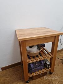 carrello in legno 