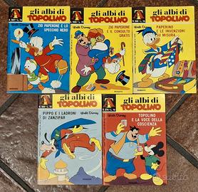 Lotto 5 Albi di Topolino Mondadori anni '60/'70