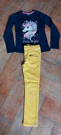 Completo pantaloni e maglia bambina