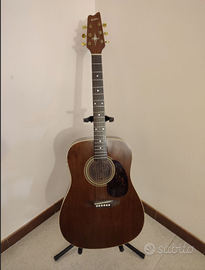 Acustica elettrificata doppia spalla in mogano