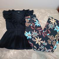 Set donna estivo pantalone e blusa XS/S