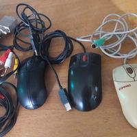 Mouse usb e ps2 e cavi video
