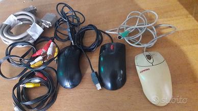 Mouse usb e ps2 e cavi video