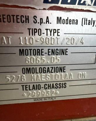 trattore gommato fiat 110/90