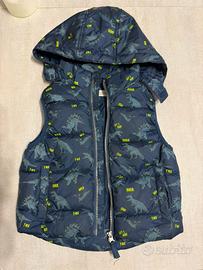 H&M gilet bambino dinosauri T-Rex blu
