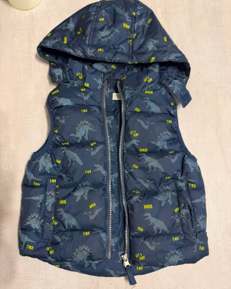 H&M gilet bambino dinosauri T-Rex blu