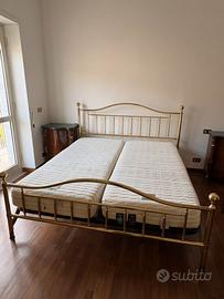 Letto matrimoniale in ottone marca Barel