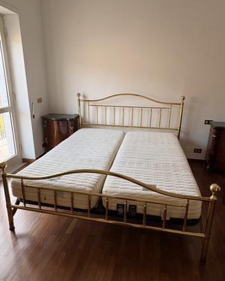 Letto matrimoniale in ottone marca Barel