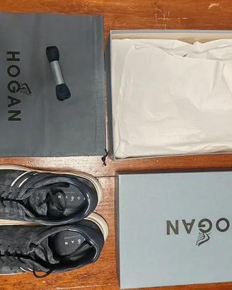Scarpe Hogan uomo taglia 9 camoscio blu