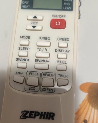 telecomando climatizzatore Zephir