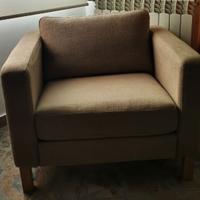 POLTRONA RELAX IN TESSUTO BEIGE