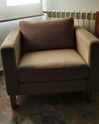 POLTRONA RELAX IN TESSUTO BEIGE