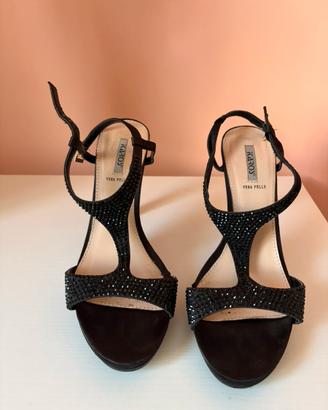 Sandali ikaros con Strass - Nero (Taglia 39)