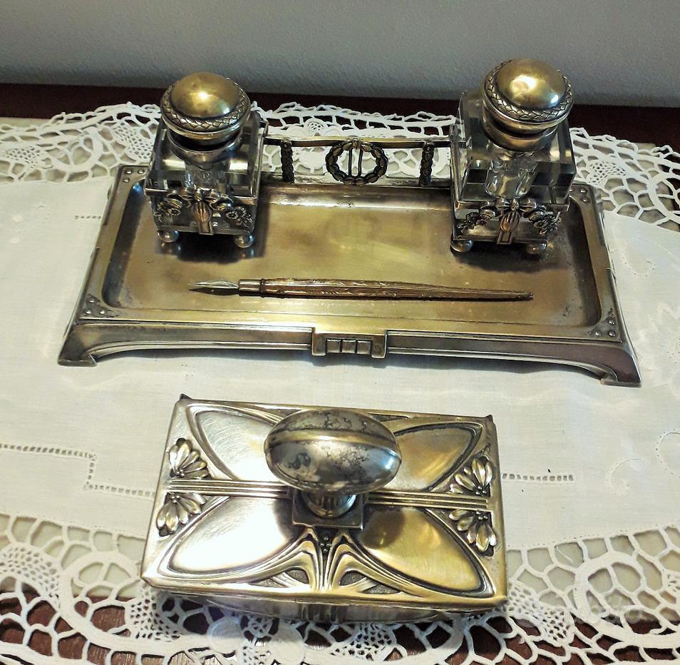 Set scrivania in pelle: 7 pezzi Laipe( Vintage)