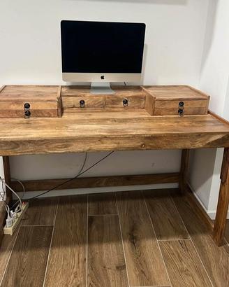 SCRIVANIA in legno di Mango massello
