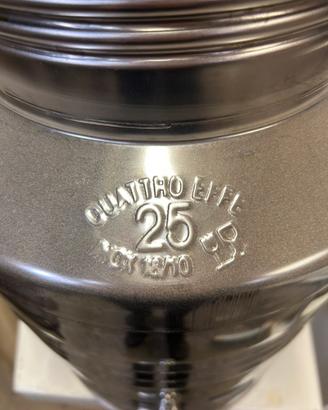 Fusto inox da 25 litri