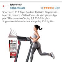 tapis roulant sportstech f17