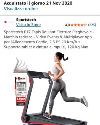 tapis roulant sportstech f17