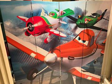 Paravento per bambini gioco cars, double face