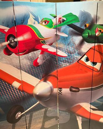 Paravento per bambini gioco cars, double face