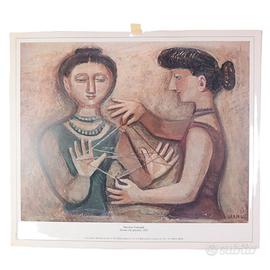 MASSIMO CAMPIGLI DONNE CHE GIOCANO 1951 STAMPA