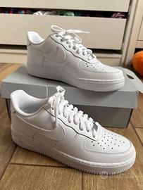 Nike Air Force 1 40 Total White Scarpe Nuove