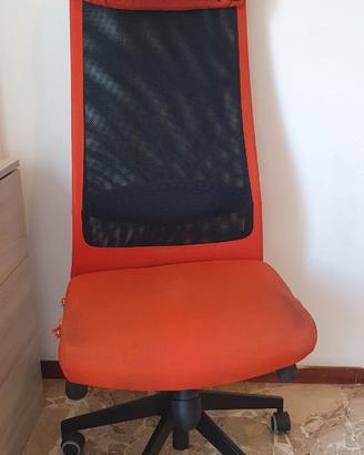 Sedia ufficio ergonomica in rete senza braccioli