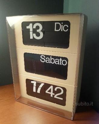 Solari udine dator 6041 orologio palette vintage