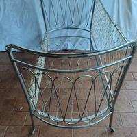 Lettino vintage acciaio con rete