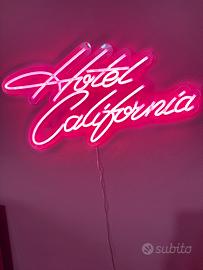 Lampada al flex neon Hotel California