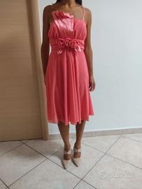 Abito rosa corallo da cerimonia