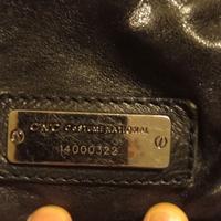 borsa nera in vera pelle costume National 