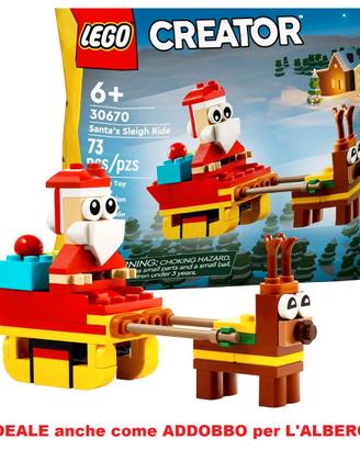 LEGO Natale 30670 - Babbo Natale con Sli NUOVO SIG