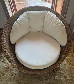 Poltrona in rattan