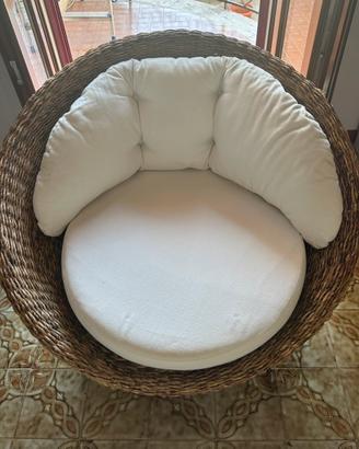 Poltrona in rattan