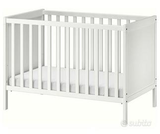 Lettino con sbarre Ikea bianco
